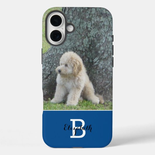 Voeg uw aangepaste foto, naam en Initiaal Royal Bl Case-Mate iPhone Case (Achterkant)