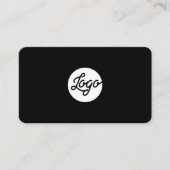 Voeg uw aangepaste Logo Circle Professional Black Visitekaartje (Voorkant)