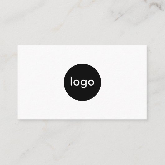 Voeg uw aangepaste logo circle professional white  visitekaartje (Voorkant)