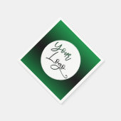Voeg uw aangepaste Logo helder groen en zwart ombr Servet (Hoek)