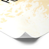 Voeg uw aangepaste offerte wit marmer Bord perzik Poster (Hoek)