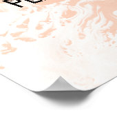 Voeg uw aangepaste offerte wit marmer licht zalm poster (Hoek)