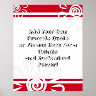 Voeg uw aangepaste prijsopgave toe aan de bloemen  poster