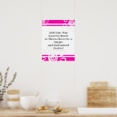 Voeg uw Aangepaste prijsopgave toe aan Stripes & F Poster (Keuken)