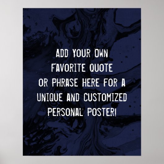 Voeg uw aangepaste prijsopgave voor zwart-wit en m poster (Voorkant)