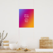 Voeg uw aangepaste sans-serif tekst roze geel ombr poster (Keuken)