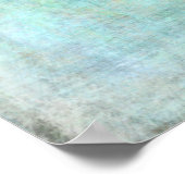 Voeg uw aangepaste tekst Aqua en Blauwgroen grunge Poster (Hoek)