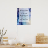 Voeg uw aangepaste tekst Blauw en Paarse alcoholin Poster (Keuken)