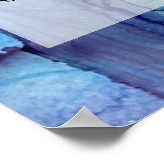 Voeg uw aangepaste tekst Blauw en Paarse alcoholin Poster (Hoek)