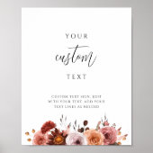 Voeg uw aangepaste tekst, bordeauxrood, roze bruil poster (Voorkant)