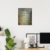 Voeg uw aangepaste tekst bruin en groene grunge to poster (Thuiskantoor)