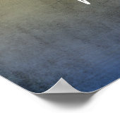 Voeg uw aangepaste tekst Geel en Blauw Grunge toe Poster (Hoek)