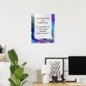 Voeg uw aangepaste tekst kleurrijke Abstracte alco Poster (Thuiskantoor)