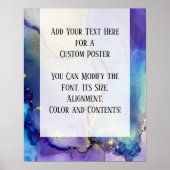 Voeg uw aangepaste tekst kleurrijke Abstracte alco Poster (Voorkant)