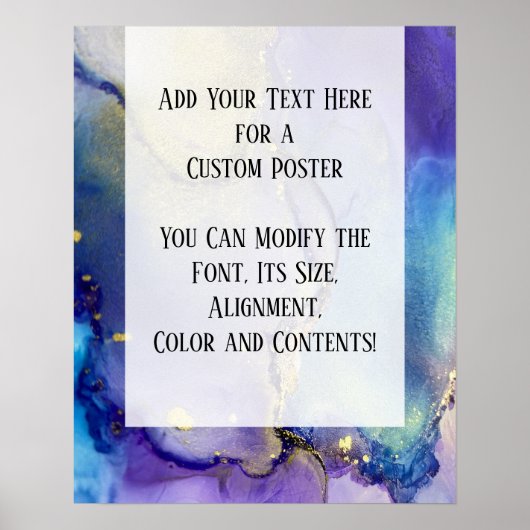 Voeg uw aangepaste tekst kleurrijke Abstracte alco Poster (Voorkant)