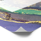 Voeg uw aangepaste tekst organische Abstracte alco Poster (Hoek)