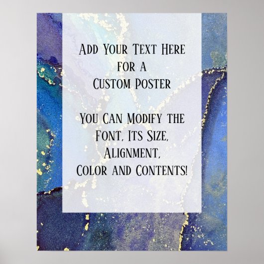 Voeg uw aangepaste tekst organische Abstracte alco Poster (Voorkant)