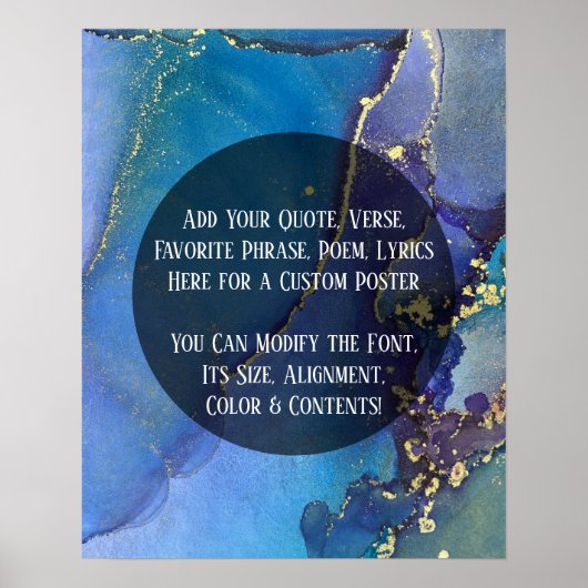 Voeg uw aangepaste tekst organische Abstracte alco Poster (Voorkant)