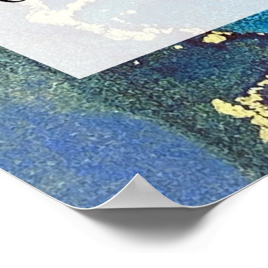 Voeg uw aangepaste tekst organische Abstracte alco Poster (Hoek)