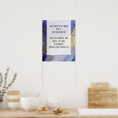 Voeg uw aangepaste tekst organische Abstracte alco Poster (Keuken)