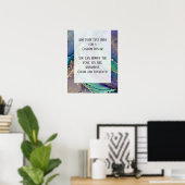 Voeg uw aangepaste tekst organische Abstracte alco Poster (Thuiskantoor)