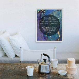 Voeg uw aangepaste tekst organische Abstracte alco Poster