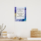 Voeg uw aangepaste tekst organische Abstracte alco Poster (Keuken)