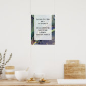 Voeg uw aangepaste tekst organische Abstracte alco Poster (Keuken)