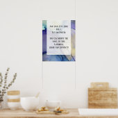 Voeg uw aangepaste tekst organische Abstracte alco Poster (Keuken)