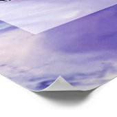 Voeg uw aangepaste tekst Paarse Abstracte alcoholi Poster (Hoek)