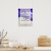 Voeg uw aangepaste tekst Paarse Abstracte alcoholi Poster (Keuken)