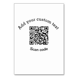 Voeg uw aangepaste tekst scan QR code business Kaart