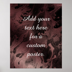 Voeg uw aangepaste tekst toe op Roos Gold & Black  Poster