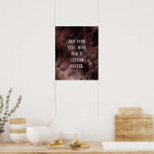 Voeg uw aangepaste tekst toe op Roos Gold & Black  Poster (Keuken)