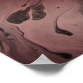 Voeg uw aangepaste tekst toe op Roos Gold & Black  Poster (Hoek)