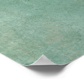 Voeg uw aangepaste tekst toe Subtle Turquoise Grun Poster (Hoek)