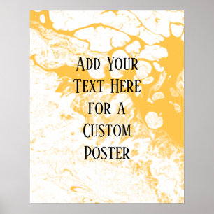 Voeg uw aangepaste tekst Wit & helder abrikozenmar Poster