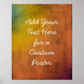 Voeg uw aangepaste tekstregenboog Oranje boomgaard Poster (Voorkant)