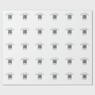 Voeg uw aangepaste tekstscan QR-code bedrijf toe Cadeaupapier