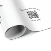 Voeg uw aangepaste tekstscan QR-code bedrijf toe Cadeaupapier (Rol Hoek)