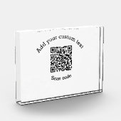 Voeg uw aangepaste tekstscan QR-code bedrijf toe Fotoblokken (Links)
