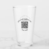 Voeg uw aangepaste tekstscan QR-code bedrijf toe Glas (Achterkant)