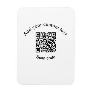 Voeg uw aangepaste tekstscan QR-code bedrijf toe Magneet