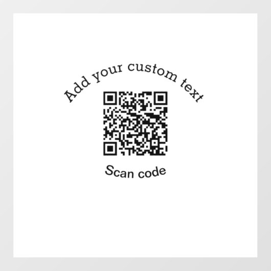 Voeg uw aangepaste tekstscan QR-code bedrijf toe Raamsticker (Vel)