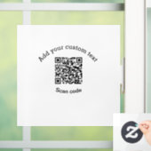 Voeg uw aangepaste tekstscan QR-code bedrijf toe Raamsticker (Huis)
