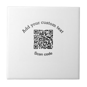 Voeg uw aangepaste tekstscan QR-code bedrijf toe Tegeltje