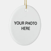 Voeg uw aanpasbare foto toe keramisch ornament (Rechts)