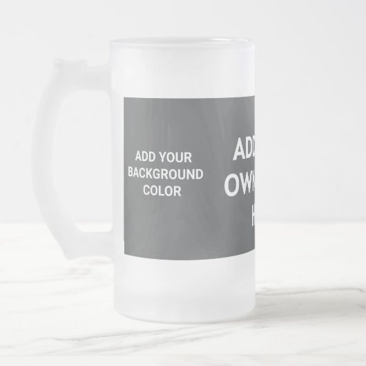 Voeg uw achtergrondkleur, uw afbeelding, jouw teks matglas bierpul (Links)