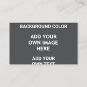 Voeg uw achtergrondkleur, uw afbeelding, jouw teks visitekaartje (Achterkant)