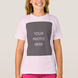 Voeg uw Afbeelding Foto Afbeelding Bleek Roze toe T-shirt